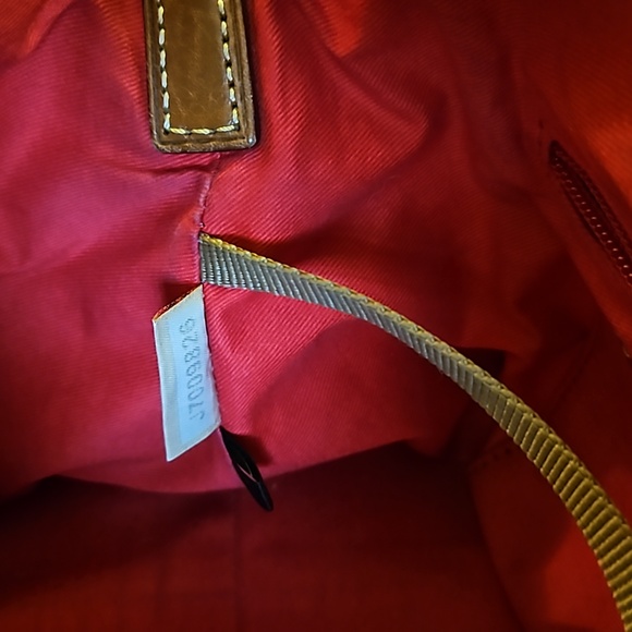 Dooney & Bourke Black and Tan Leather Handbag - Picture 7 of 9